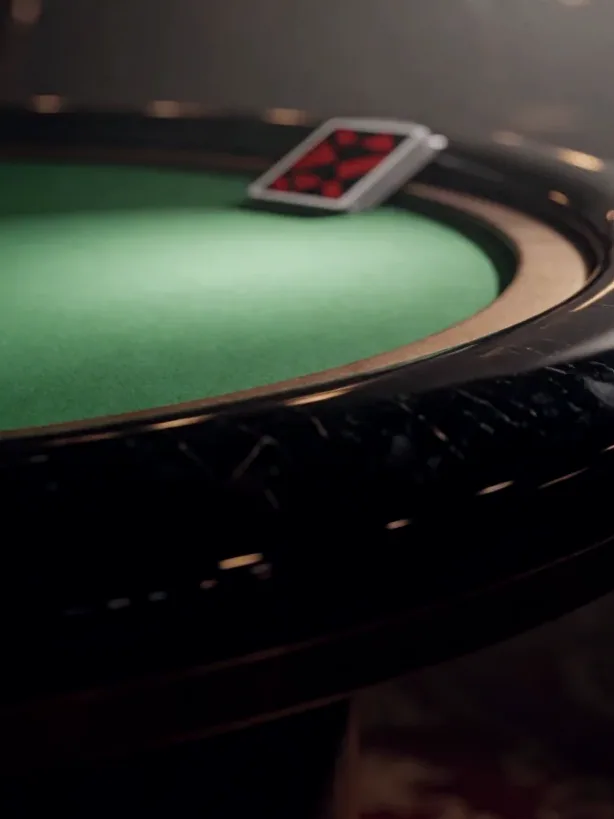 House chips counted out on the felt